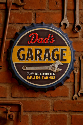 Blechschild dad garage - blechschild,