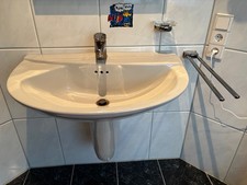 VILLEROY & BOCH Helios Waschtisch mit Halbsäule in Broadway - inkl. Zubehör