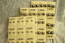 36 Paar Kugel Perle Ohrringe Stecker silber 3 Größen RestPosten Schmuck Paket