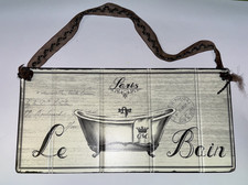 Blechschild 30X15 cm Paris LE BAIN Bad WC Deko SCHILD  