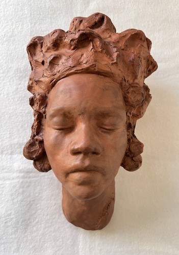 Skulptur wandmaske frau - wandmaske,
