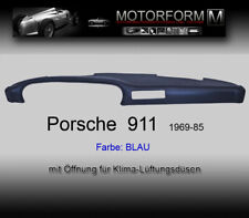Armaturenbrettcover BLAU für Porsche 911 + 930 bis 1985 mit Klima Lüftungsdüse