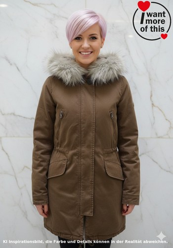 Blonde parka mantel - blonde,