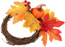 Künstlicher Herbstkranz Mit Kürbis Und Ahornblättern Dekorative Girlande Für Tür