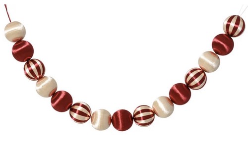 Girlande mit rot kugeln aus - girlande,
