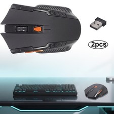 2x Funk Maus Büro Kabellos Wireless Mouse Empfindlich Für PC Laptop Computer