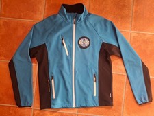 Softshelljacke blau schwarz - mit ACDC Patch Gr. M