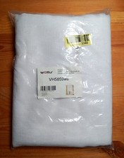 Helle Gardine Weiß Transparent Leinenoptik Woltu Kräuselband 140x245