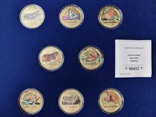 8 MEDAILLEN SET - "Schmetterlinge Teil 2" in Sammlerbox mit Zertifikat