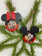 DISNEY Ornament MICKEY oder MINNIE MOUSE Fotorahmen Christmas Weihnachten