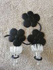 Merall Wandkerzenhalter inkl. GLASAUFSÄTZE Landhaus handarbeit Kerzenhalter TOP