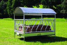 PATURA Großballenraufe mit Schrägfressgitter Heuraufe groß