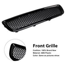 Gloss black front bumper - black,