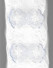 Tischband 9,5cm Breit Tischläufer Deko Tischdeko Besatz Borte blau, Meterware