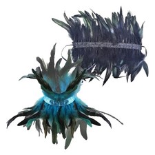 Mode Gothic viktorianischen Federkragen Choker Schal Achselzucken Krawatte Schal