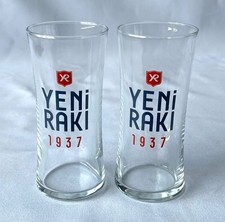 2x Gläser YENi RAKI Anisschnaps Glas Eichstrich 4 cl + 8 cl Höhe ca. 12 cm