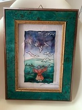 Glas Painting Massimo Cruciani Italy, ASSISI, signiert ! Bild