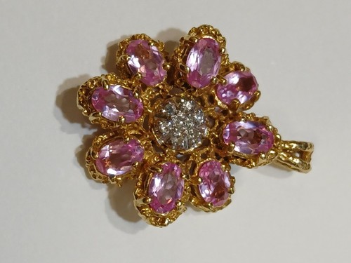 Rosa spinell diamanten - rosa,