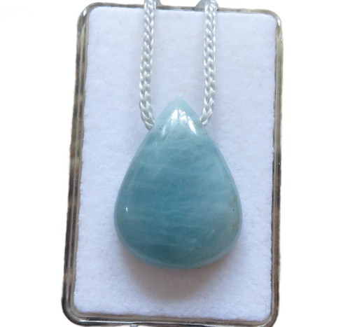 Aquamarin cabochon anhänger - aquamarin,