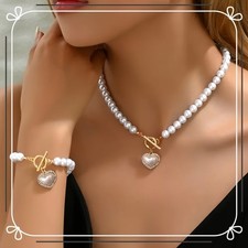 Damen Halskette Perlenkette