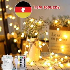 Outdoor LED Lichterkette 13M Außen Batterie Glühbirnen Außen Mit 100 Birnen IP44