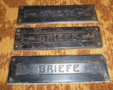 3x antiker Briefkastenschlitz Briefkastenklappe Klappe Briefschlitz Jugendstil