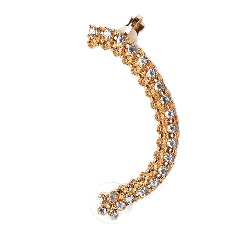 Ear cuff ohrring strass - ohrring, blume