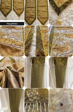 2 Tischläufer  + 1 Vorhang orientalisch Weihnachten Bronze Ornamente Ausgefallen