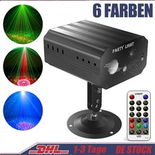 24 Muster RGB LED Laser Beam Projektor Scanner Partylicht DJ Disco Stroboskop