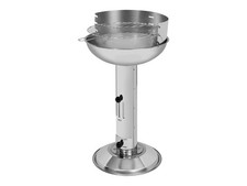 GRILLMEISTER Holzkohle Säulengrill, Edelstahl - B-Ware neuwertig