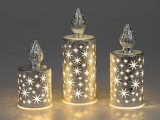 LED Deko Kerzen Set 3er Frosty