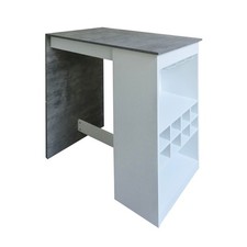 Küchenbar Lisa Beton Weiß Bartisch mit Regal HTI-Living