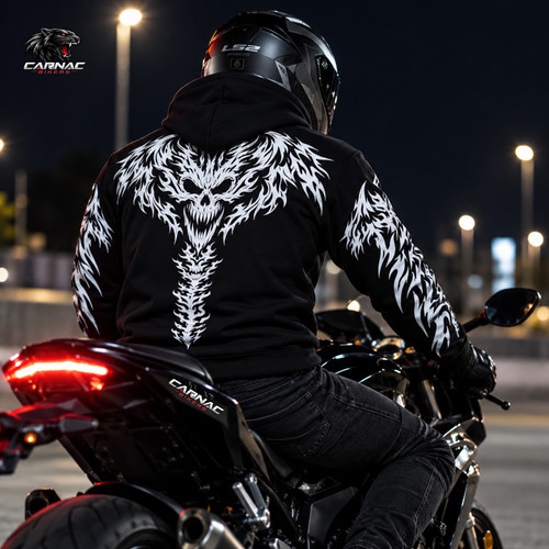 Reflective armored motorcycle - reflective,