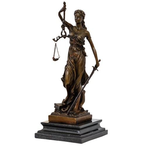 Bronzeskulptur justitia - bronzeskulptur,
