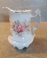 Dekoratives Milchkännchen von 1786, Rosenmuster, C.T., Goldrand, Antik, Rarität,