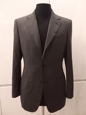Scuderi 46 Gray Wool Mohair suit wedding full canvas like Suitsupply Kiton Zegna