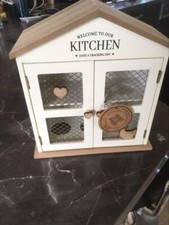 Eierhaus Landhaus Stil 23x20x10cm Welcome to our Kitchen Eierschrank Eierkasten