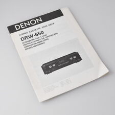 Denon DRW-650 Stereo Cassette Tape Deck - Manuals - Gebrauchsanweisung #1