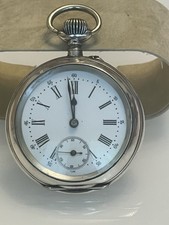 Antike Silber-Taschenuhr „Remontoir Cylindre 10 Rubis“ – 800-er Silber  (Nr.15)