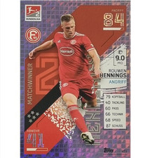  Match Attax 21/22 - Rouven Hennings - Fortuna Düsseldorf - Matchwinner - 419