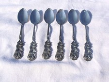 6 ANTIKO Mokka-Löffel "Hildesheimer Rose" 100 versilbert TOP