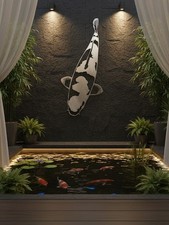 Kohaku Edelstahl V2A Koi 50cm