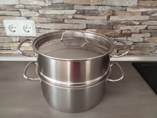 Fissler Kochtopf 24cm , 4,6 Liter mit Dampfgareinsatz