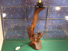 seltene antike Tischlampe Holz
