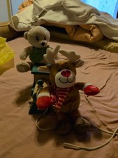 2 Plüschtiere,1 Holz Lok von