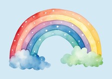 Bunte Regenbogen-Wandkunst