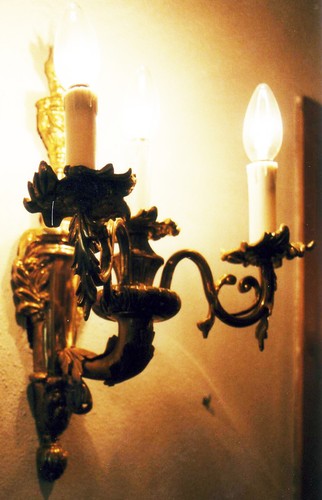 Gold messing kerzen wand lampe - kerzen,