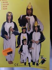 Pinguin Kostüm Overall Gr. 116/128 Plüsch Tier Pinguinkostüm Pinguinoverall