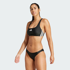 Adidas Damen 3 Streifen V-Rücken Bikini Badeanzug Schwimmkostüm JP0147 Neu mit Etikett