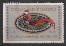 Reklamemarke REESE & WICHMANN Schokolade - Kakao, Hamburg